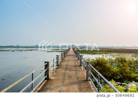 Bridge view lake nonghan Sakon Nakhon thailand. Bridge view lake nonghan Sakon Nakhon thailand. 30649692