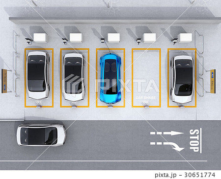 カーシェアリング専用駐車場の鳥瞰イメージ 30651774