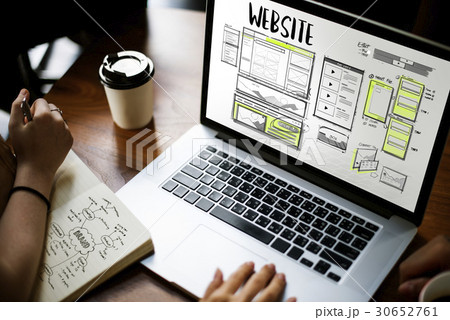 Website development layout sketch drawing 30652761