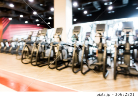 Abstract blur gym and fitness room interior Abstract blur gym and fitness room interior 30652801