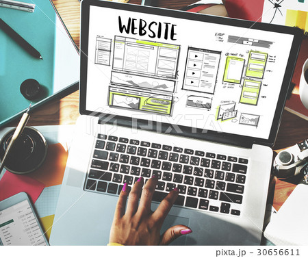 Website development layout sketch drawing Website development layout sketch drawing 30656611