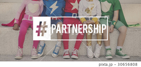 Superheroes Cheerful Kids Expressing Positivity Concept 30656808