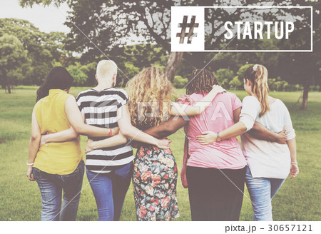 Start up Team Building Teamwork Hashtagの写真素材 [30657121] - PIXTA