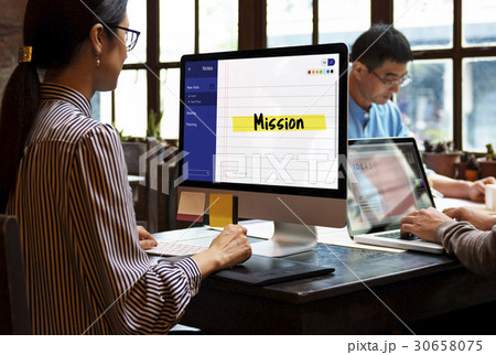 Business Note Target Mission Concept 30658075