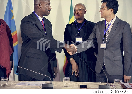 Hands Shake Agreement Diversity Conference Partnership 30658325