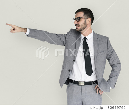 Caucasian Business Man Pointing Angry 30659762