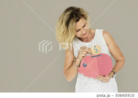 Senior Woman bend Holding Illustration Senior Woman bend Holding Illustration 30660910