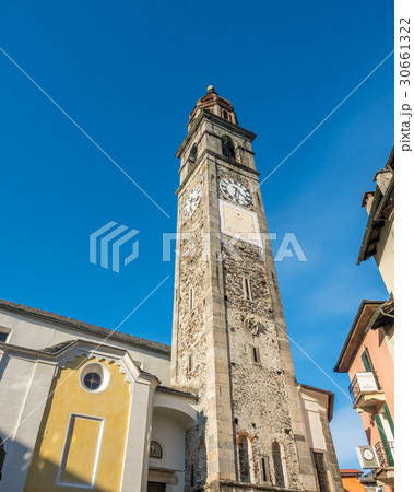 Clock tower of church in Ascona Clock tower of church in Ascona 30661322