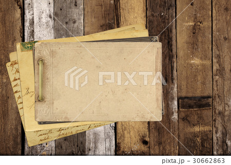 Vintage photo on old wooden boards 30662863