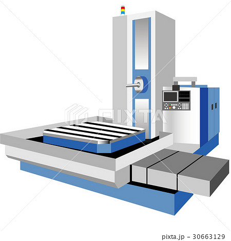 工作機械 横中ぐり盤のイラスト素材