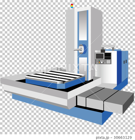 工作機械 横中ぐり盤のイラスト素材