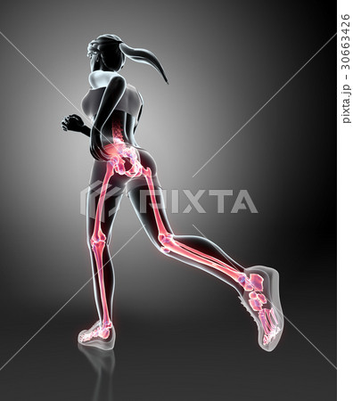 3d illustration - woman runing pose. 30663426