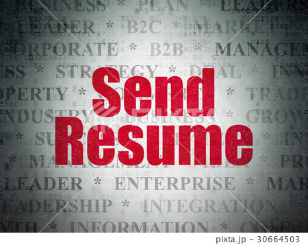 Finance concept: Send Resume on Digital Data Paper 30664503