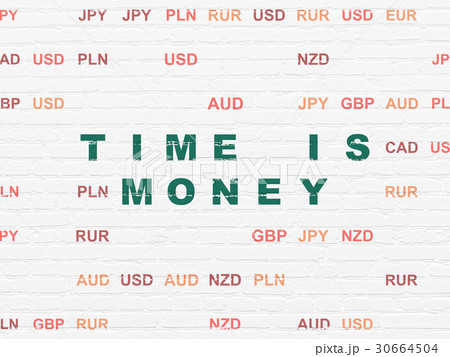 Business concept: Time is Money on wall background Business concept: Time is Money on wall background 30664504