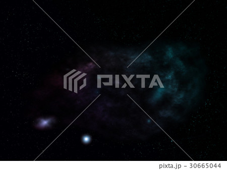 Being shone nebula. 3D rendering 30665044
