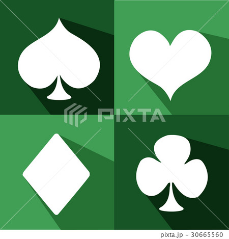 Vector Playing Card Suit Icon Symbol Set Vector Playing Card Suit Icon Symbol Set 30665560