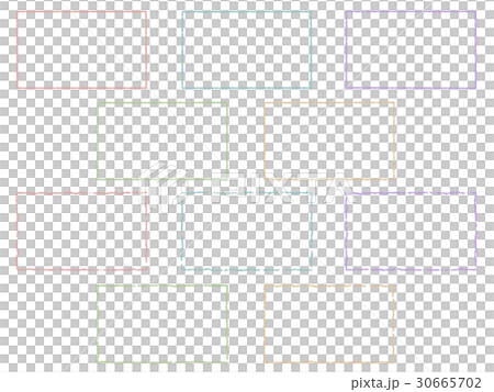 囲み罫 手書き風のイラスト素材 30665702 Pixta