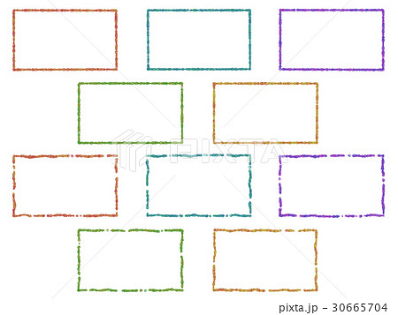 囲み罫 手書き風のイラスト素材