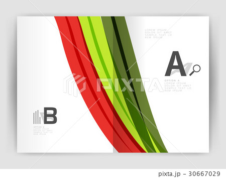 Business brochure flyer tempalate, wave and line 30667029