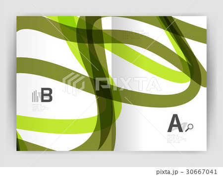 Business brochure flyer tempalate, wave and line 30667041