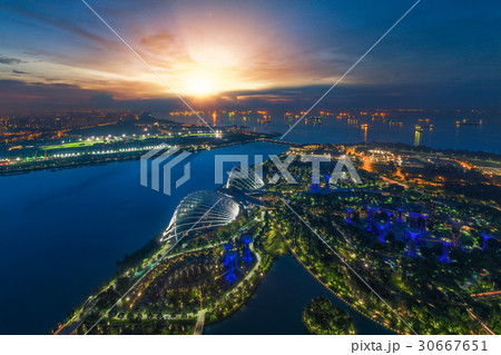 Landscape of Singapore harbor Landscape of Singapore harbor 30667651