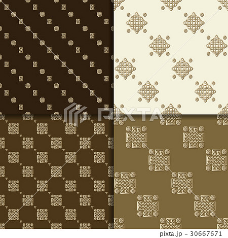 Celtic knot seamless pattern set 30667671
