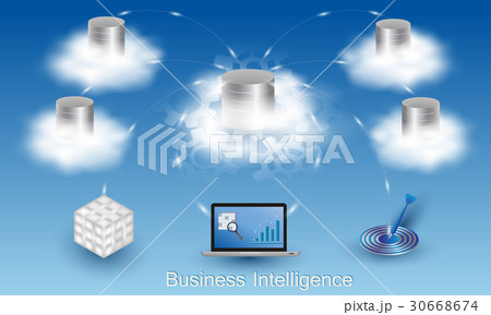 Business Intelligence - cloud concept 30668674