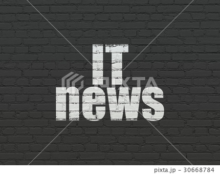 News concept: IT News on wall background 30668784