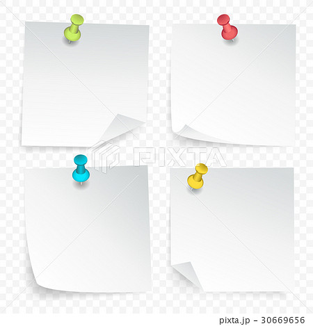 Pinned Paper Sheets Set 30669656