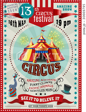 Circus Festival Announcement Retro Poster 30669795