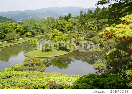 俯瞰 修学院離宮 回遊式庭園 俯瞰 修学院離宮 回遊式庭園 30670218