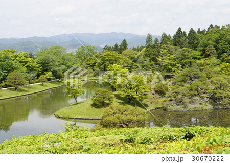 俯瞰　修学院離宮　回遊式庭園　 30670222