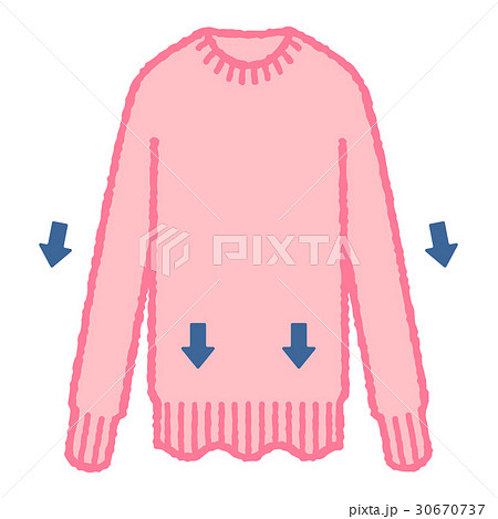 伸びたセーターのイラスト素材