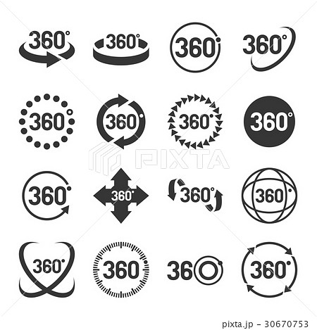 360 Degree Icons Set. Vector 30670753