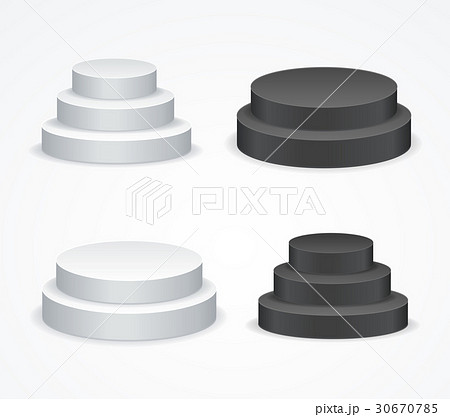 Realistic Template Blank White and Black Podium 30670785