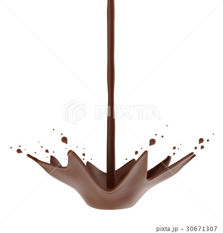 Hot chocolate flow with crown splash Hot chocolate flow with crown splash 30671307
