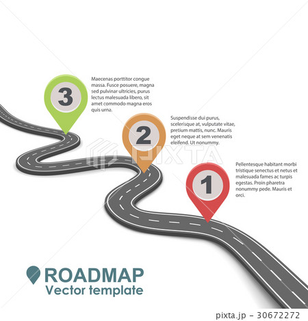 Abstract Business Roadmap Infographic Design のイラスト素材