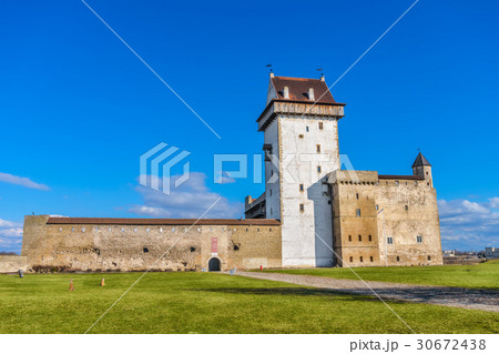 Hermann Castle facade on sunny day, Narva Hermann Castle facade on sunny day, Narva 30672438
