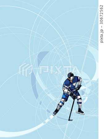 Ice hockey player in blue and white dress 30672562