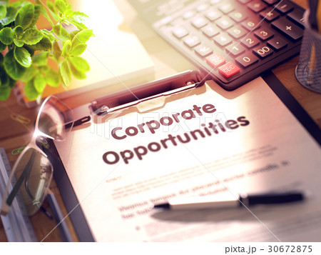 Corporate Opportunities Concept on Clipboard. 3D. 30672875