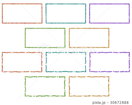 囲み罫 手書き風のイラスト素材 30672888 Pixta