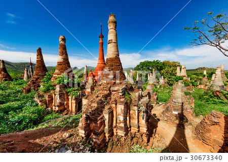 Shwe Inn Dein Pagoda Inle Lake Shan state Myanmar Shwe Inn Dein Pagoda Inle Lake Shan state Myanmar 30673340