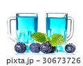 Liqueur of blueberries with fresh berries 30673726