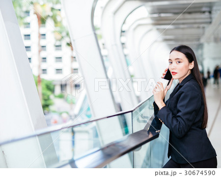 Young Asian woman with smartphone  beautiful girl 30674590