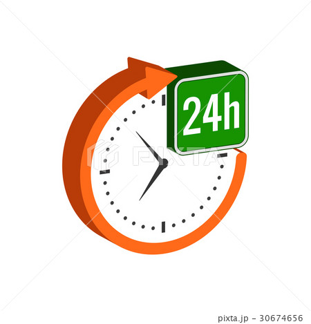 24 hours service symbol. 30674656