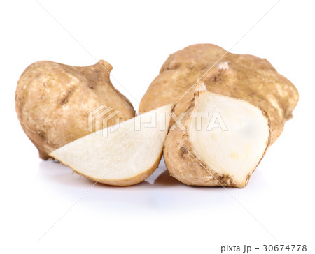 Jicamas on white background 30674778