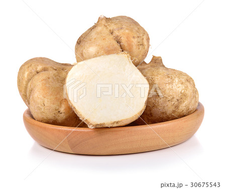 Jicamas on white background 30675543