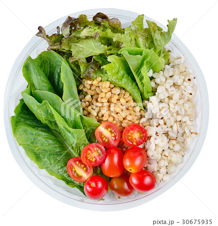 millet grains ,barley,lettuce leaves  30675935