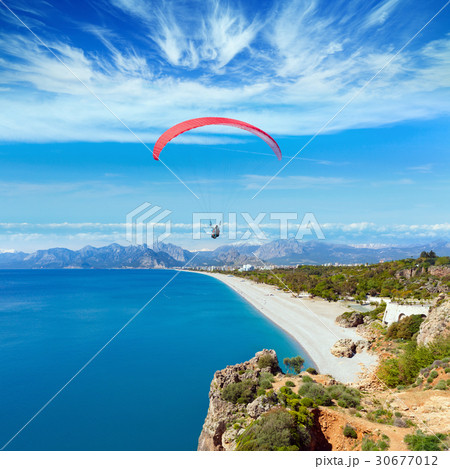 Paragliders flying in Antalya, Turkey 30677012
