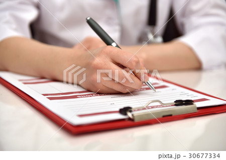 Hand Filling Medical History 30677334